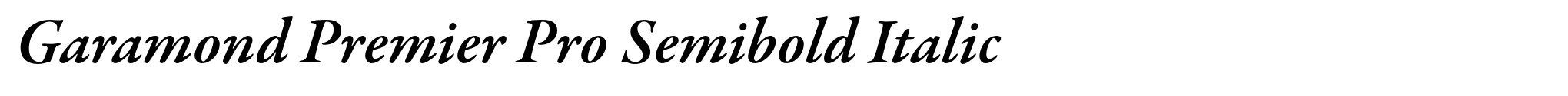 Garamond Premier Pro Semibold Italic image
